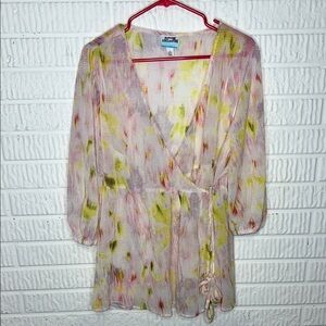 Future Collection Floral Wrap Blouse